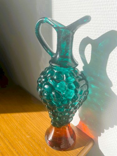 Aiguière / pichet grappe de raisin, en verre