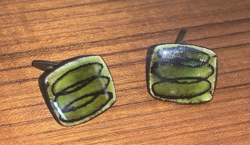 Alice Lund Denmark designer boutons de manchette abstrait en céramique