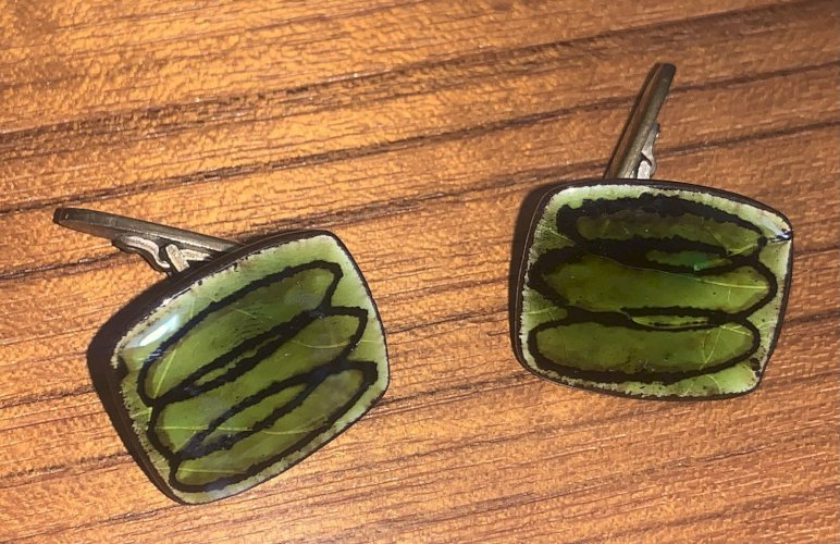 Alice Lund Denmark designer boutons de manchette abstrait en céramique