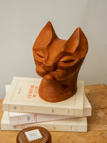 Alix, la statue chat en céramique N°531