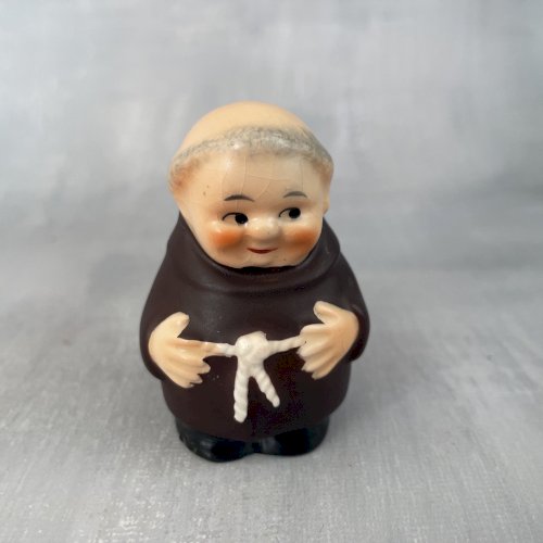 ALLEMAGNE GEOBEL WG Figurine porcelaine allemande poivrière moine