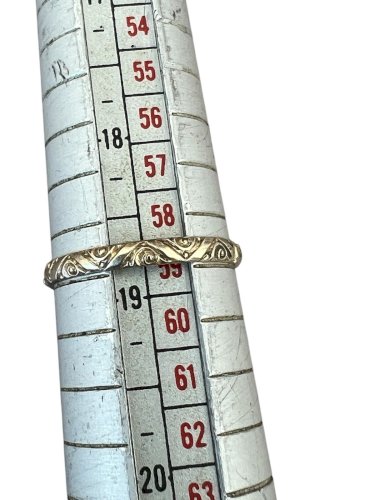 Alliance 19eme Argent Vermeil  poinçon 835 Unisexe taille 58,5 FR Antic ring