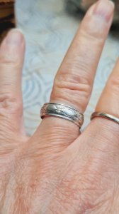 Ancient silver ring with unknown hallmark.