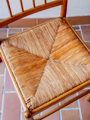 Alma, la chaise en bois et paille N°452