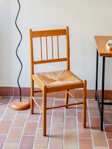 Alma, la chaise en bois et paille N°452