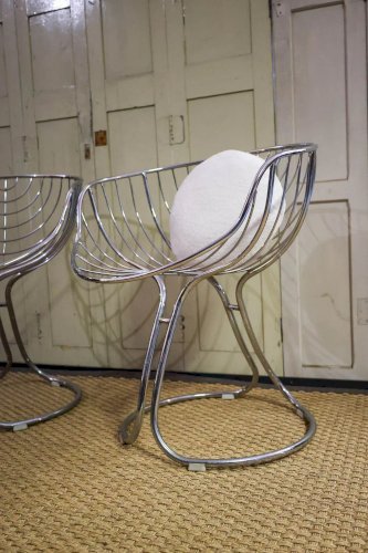 Alma, la paire de chaises chromées N°1129