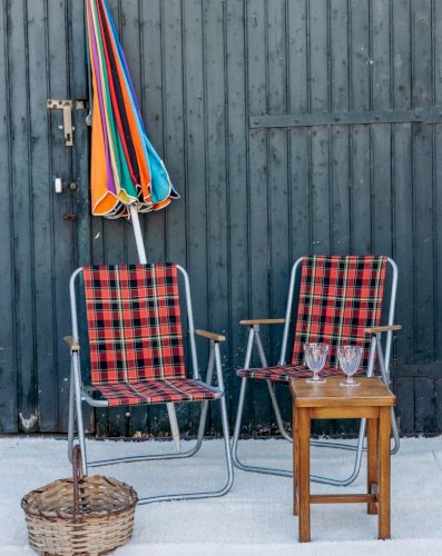 Alma, la paire de chaises en aluminium N°605