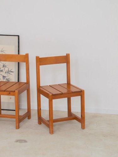 Alma, la paire de chaises en bois N°145