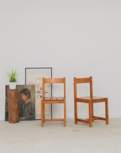 Alma, la paire de chaises en bois N°145