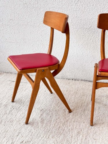 Alma, la paire de chaises en bois N°681