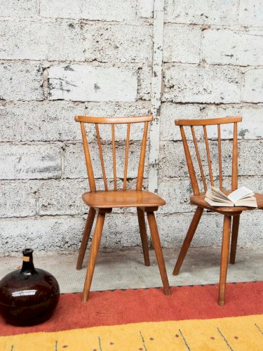 Alma, la paire de chaises en bois N°729