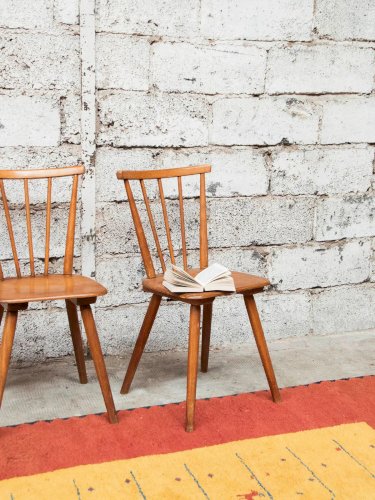 Alma, la paire de chaises en bois N°729