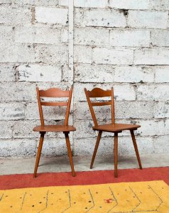 Alma, the pair of wooden chairs No. 733