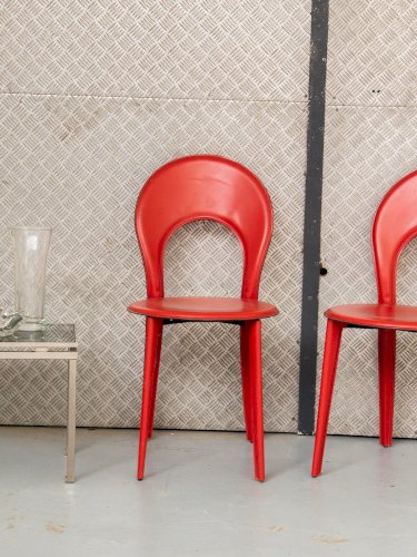 Alma, la paire de chaises en cuir N°310