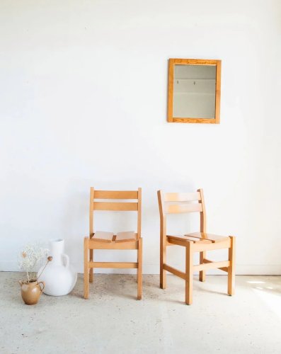 Alma, la paire de chaises en pin N°363