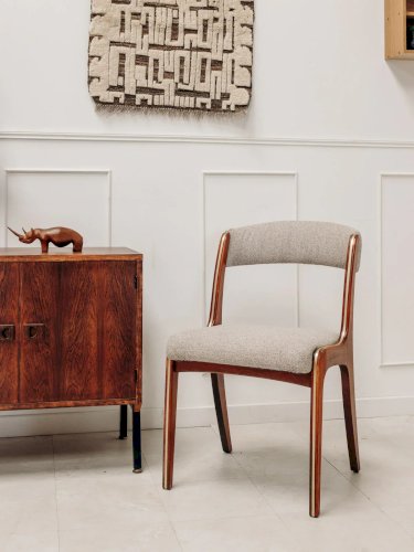 Alma, la paire de chaises en tissu N°1004