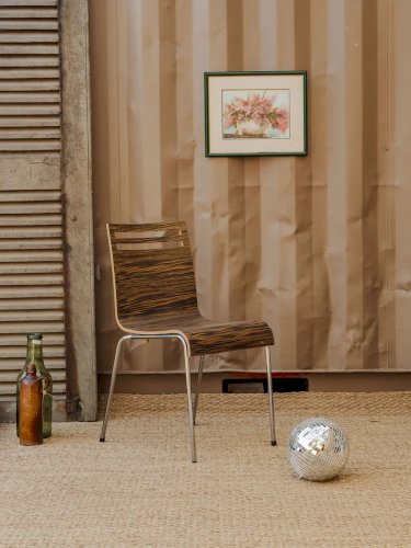 Alma, le lot de 3 chaises en bois et métal N°1032