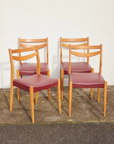 Alma, le lot de 4 chaises en bois N°1043