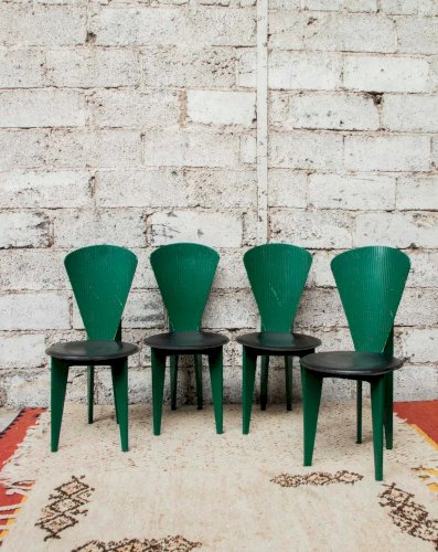 Alma, le lot de 4 chaises en simili N°990