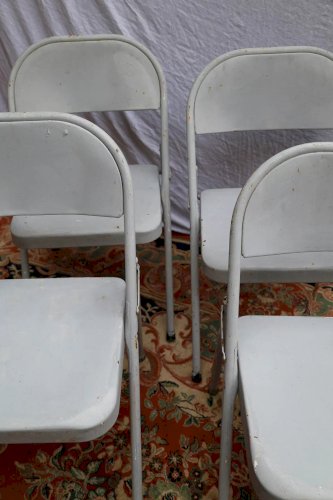 Alma, le lot de 4 chaises pliantes en métal N°1130