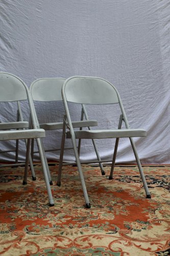 Alma, le lot de 4 chaises pliantes en métal N°1130