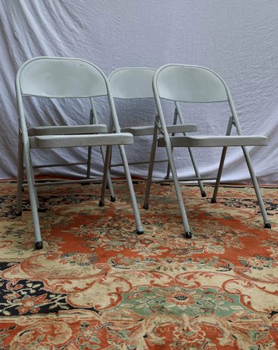 Alma, le lot de 4 chaises pliantes en métal N°1130