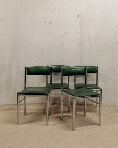 Alma, le lot de 4 chaises Space Age N°1030