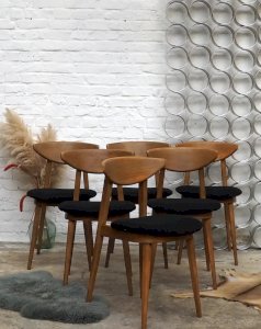 Alma, the set of 6 Baumann chairs N°1186.