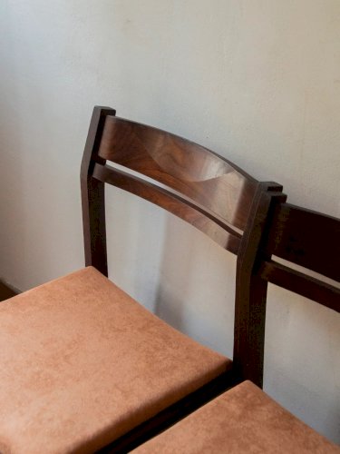 Alma, le lot de 6 chaises en bois et velours N°965