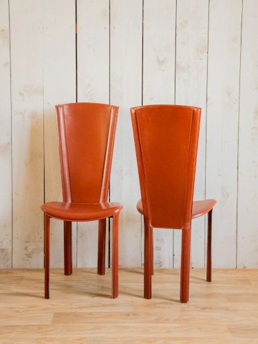 Alma, le lot de 6 chaises en cuir N°1124