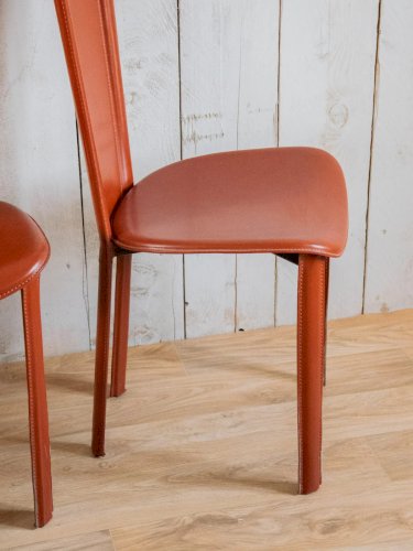 Alma, le lot de 6 chaises en cuir N°1124