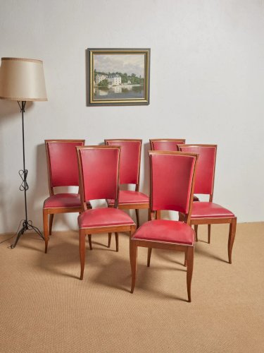 Alma, le lot de 6 chaises en skaï N°1080