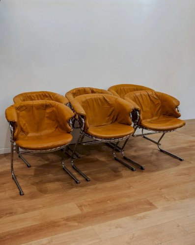 Alma, le lot de 6 chaises Flynn à Gastone Rinaldi N°1313