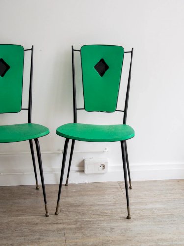 Alma, le lot de 6 chaises vertes N°529