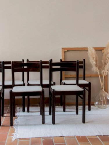 Alma, le lot de 7 chaises en velours côtelé N°968