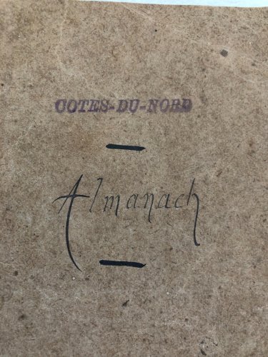 Almanach journalier des cotes du Nord 1918 marchés et marées impr R Prud'homme