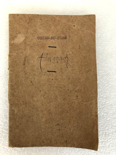 Almanach journalier des cotes du Nord 1918 marchés et marées impr R Prud'homme