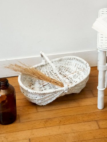 Ambroise, la panière blanche en osier N°735