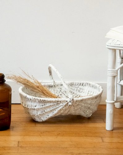 Ambroise, la panière blanche en osier N°735