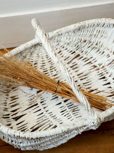 Ambroise, la panière blanche en osier N°735