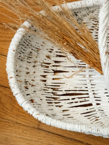 Ambroise, la panière blanche en osier N°735