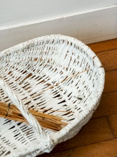 Ambroise, la panière blanche en osier N°735