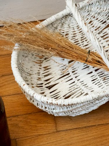 Ambroise, la panière blanche en osier N°735