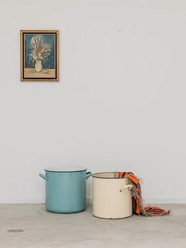 Ambroise, le grand pot en émail jaune N°39