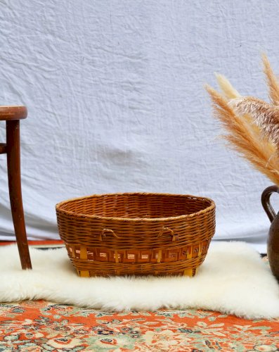 Ambroise, le panier en osier et bambou N°747