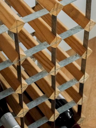 Ambroise, le porte-bouteilles en métal et bois N°798