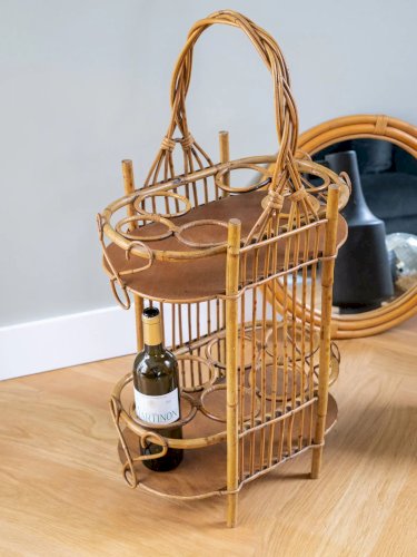 Ambroise, le range-bouteilles en rotin N°559