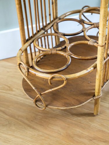 Ambroise, le range-bouteilles en rotin N°559