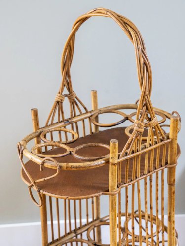 Ambroise, le range-bouteilles en rotin N°559
