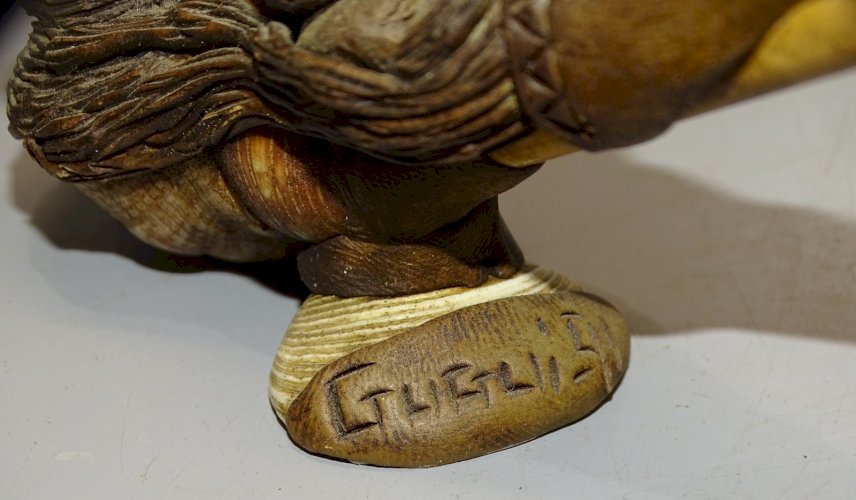 -AMUSANTE PIPE TETE DE MAGICIEN Signée à déchiffrer collection vitrine